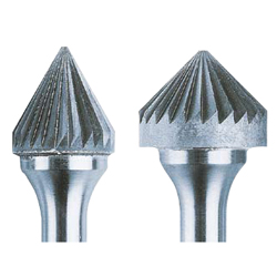 Carbide Burrs - 60/90° Cone Type, Cross Cut, 6 mm Diameter Shank, NRS TCBT2820D 1 Carbide Burrs - 60/90° Cone Type, Cross Cut, 6 mm Diameter Shank, NRS TCBT2820D