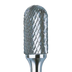 Carbide Burrs - Bullet, Cylinder Round Tip, 8 mm Diameter Shank, NRS TCBT3300-6 1 Carbide Burrs - Bullet, Cylinder Round Tip, 8 mm Diameter Shank, NRS TCBT3300-6