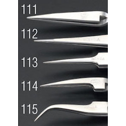 Tweezers - Reverse Action, Straight, Sharp, Stainless Steel, 120, EA595AK-112 EA595AK-112