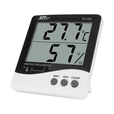Indoor Thermometer-Hygrometer - Wall/Desktop Type, Digital, Large Display, MT-892 MT-892