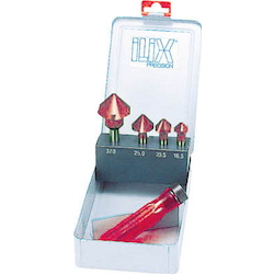 Countersink Set - 3-Flute, 90°, Titanium Nitride Alumina Coated, 4-Piece 6277-LSAL 1 Countersink Set - 3-Flute, 90°, Titanium Nitride Alumina Coated, 4-Piece 6277-LSAL