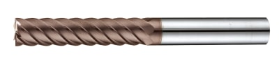End Mills - 6-Flute, High-Hardness, 45°, Carbide, AlTiSiN Coated, E167TX E167TX-6