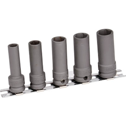 Wrench Socket Set - Impact, Hex, Long, 9.5 mm Insertion Angle T3-5LSET 1 Wrench Socket Set - Impact, Hex, Long, 9.5 mm Insertion Angle T3-5LSET