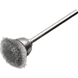 Cup Brushes - Miniature, Shank Mounted, 0.1 mm Diameter Wire, 3 mm Diameter Shank 430323