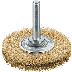 Mounted Brushes - Wheel, Shank Mounted, Brass Wire, 6 mm Diameter Shank 417562 1 Mounted Brushes - Wheel, Shank Mounted, Brass Wire, 6 mm Diameter Shank 417562