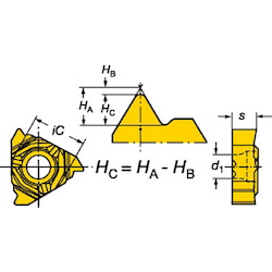 Sandvik CoroThread 266 Thread-Cutting Tip 266RL-16 266RL-16UN01A320M