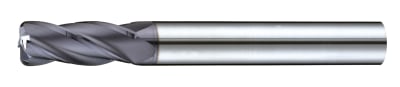End Mills - Regular, 4-Flute, Variable Split, Corner Radius, Medium, 30°, Carbide, B258X B258X-20-R1
